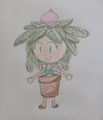Frond Girl wearing her plant pot